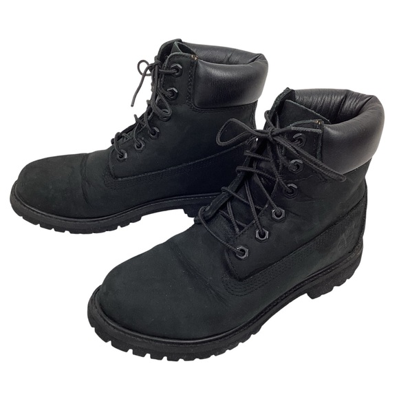 Timberland Nubuck Leather Prima-loft Combat Hiking Mid Boots Black - Picture 1 of 11